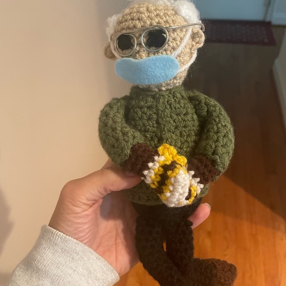 Handmade crochet Bernie Sanders doll - 12 inches - Picture 2 of 5